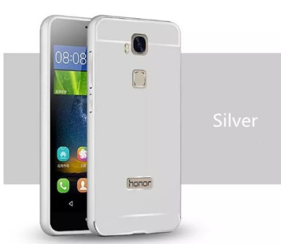 Други Бъмпъри за телефони Луксозен алуминиев бъмпър с огледален гръб за Huawei Honor 5x сребрист